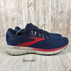 Brooks Trace 2 Mens Running Shoes Navy Blue Red 1103881D420 Size 12 D Medium